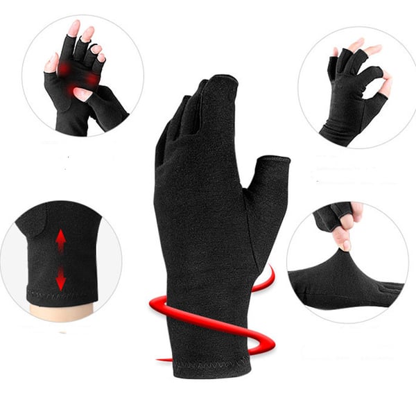 Sormettomat puristuskäsineet 1 pari Black M