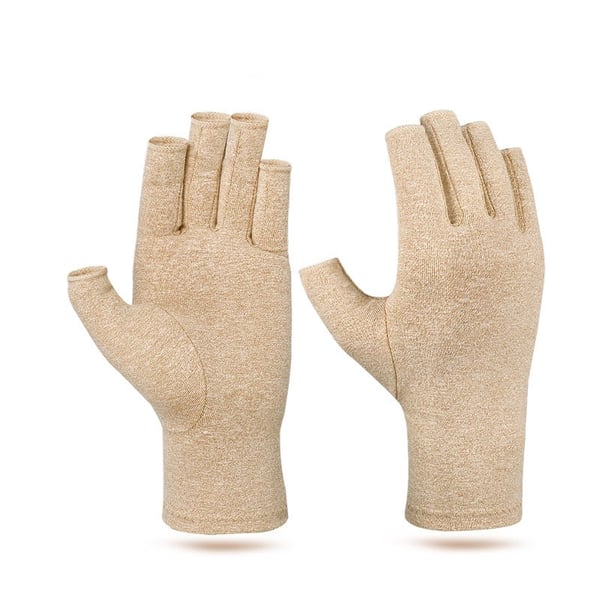Sormettomat puristuskäsineet 1 pari Beige M