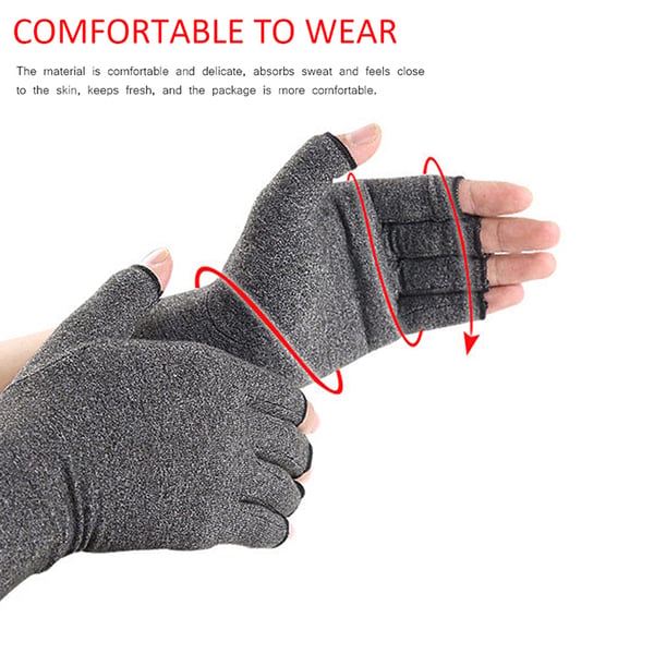 Fingerløse kompressionshandsker 1 par Beige M