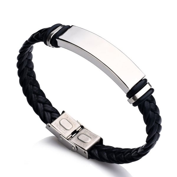 Flettet armbånd Black