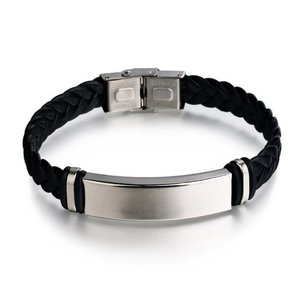 Flettet armbånd Black