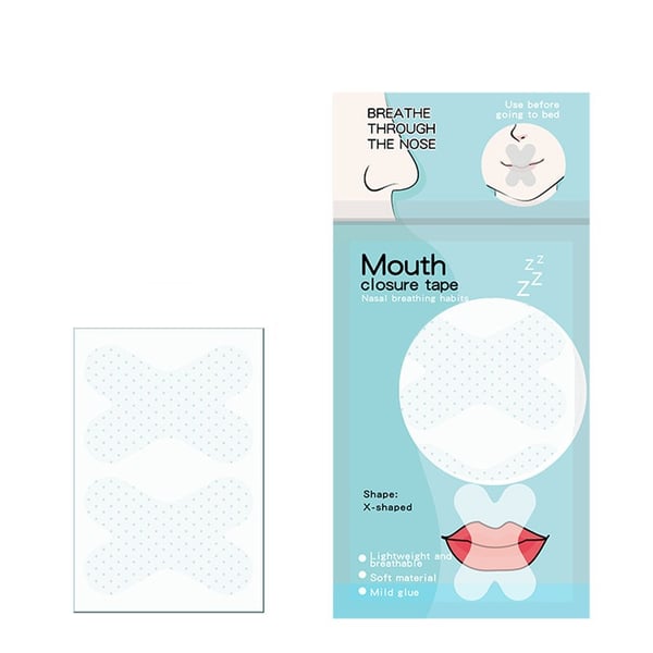 Munntape mot snorking for nesepusting 10 ark White