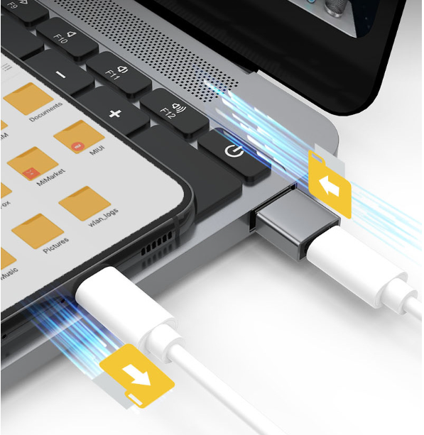 USB-A (hane) till USB-C (hona) adapter Black