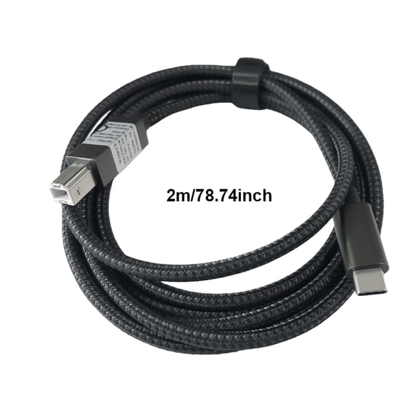 USB-B-USB-C-tulostinkaapeli Black 2 m