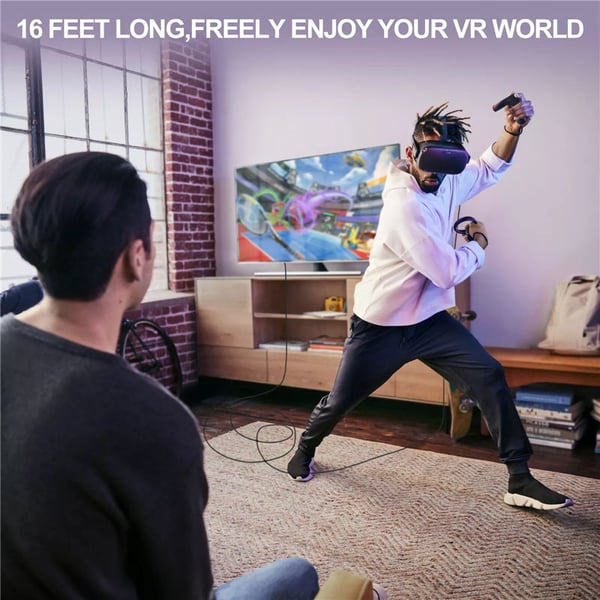 Link-kabel - VR-kabel kompatibel med Oculus Quest 2 DarkGrey 5 m