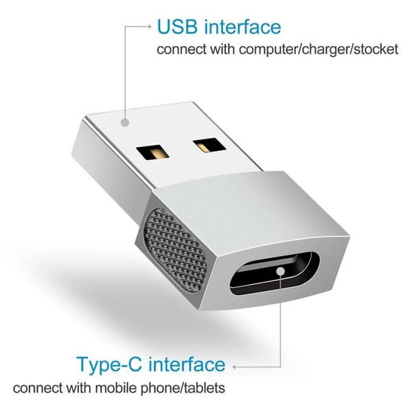 Adapter, USB-C til USB 2.0 Black