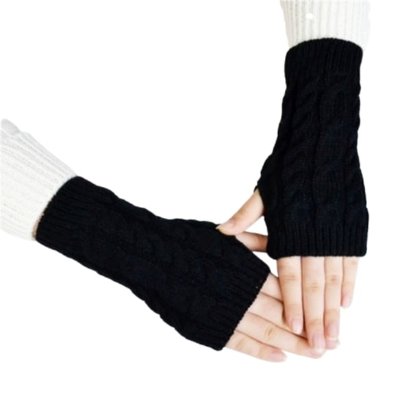 Håndledsvarmere / Fingerløse handsker 1 par Black S