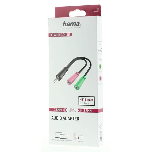 Adapter Audio 3.5 Plug to 2x 3.5 Socket 0.15m