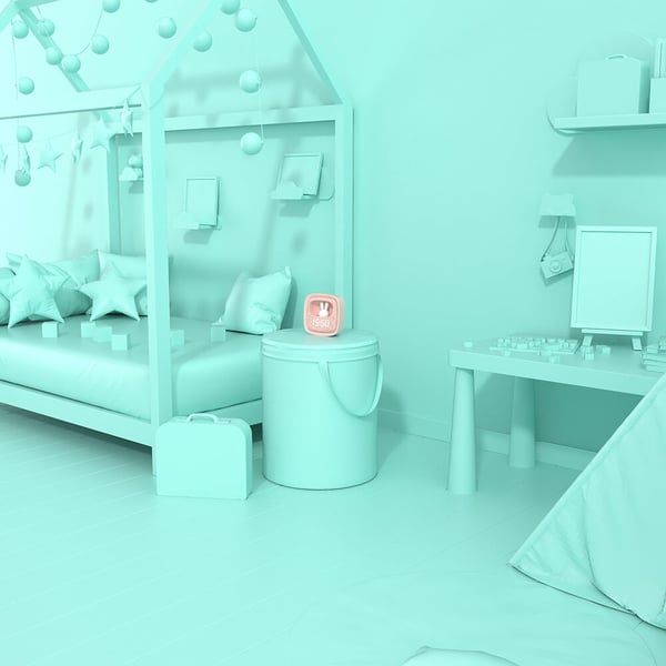 Vekkerklokke med Lys Billy Clock Rosa