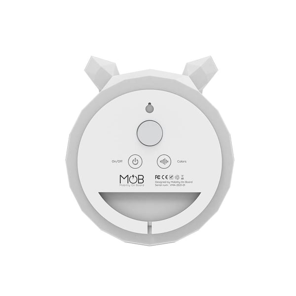 Vegg Nattlampe Wild Light Rhino Multicolor