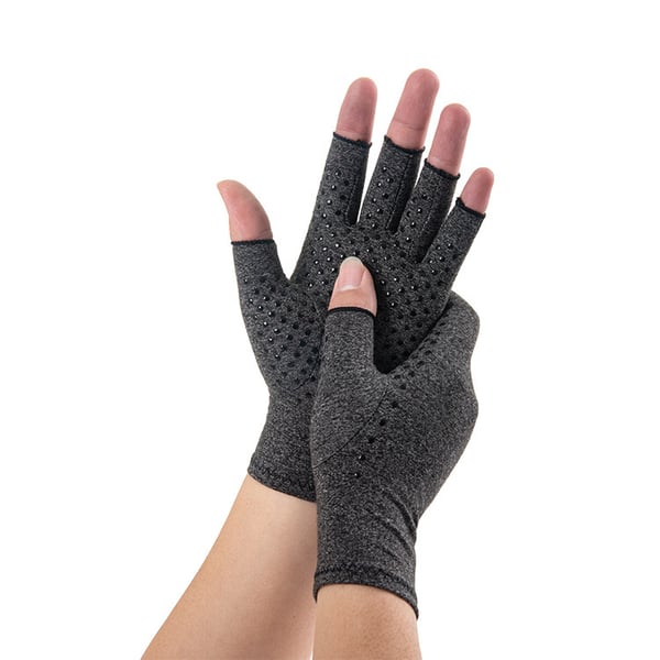 Fingerløse kompressionshandsker 1 par Grey L