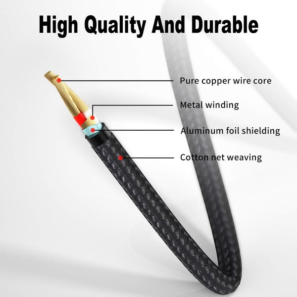 USB-C til 2x RCA stereolydkabel Grey 1.2 m