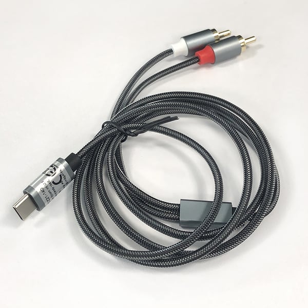 USB-C til 2x RCA stereolydkabel Grey 1.2 m