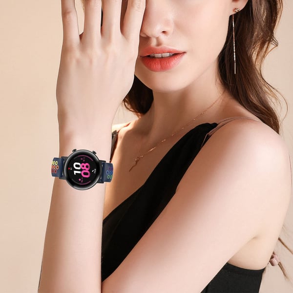 Silikonklokkerem for Samsung, Huawei og Garmin Blue Samsung Galaxy Watch 3 45mm/Gear S3 Classic, Huawei Watch 3, Honor Watch GS 3, Xiaomi Watch S1, Garmin Vivoactive 4/Venus 2, Fossil Gen 5 Carlyle 22