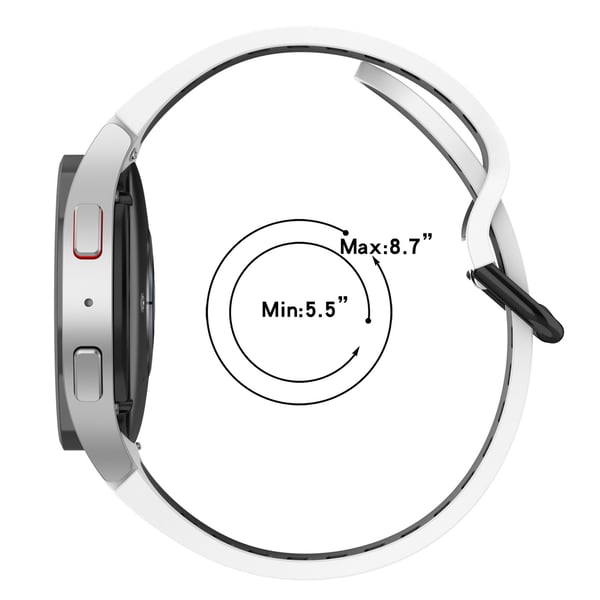 Klokkereim i silikon DarkGrey Samsung Galaxy Watch 3 41 mm/4/4 Classic/5/5 Pro