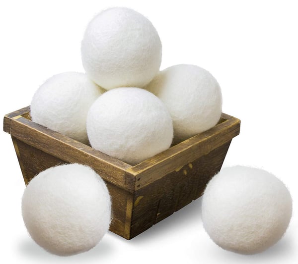 Tørkenøster av ull, 3 cm diameter (6-pakning) White S