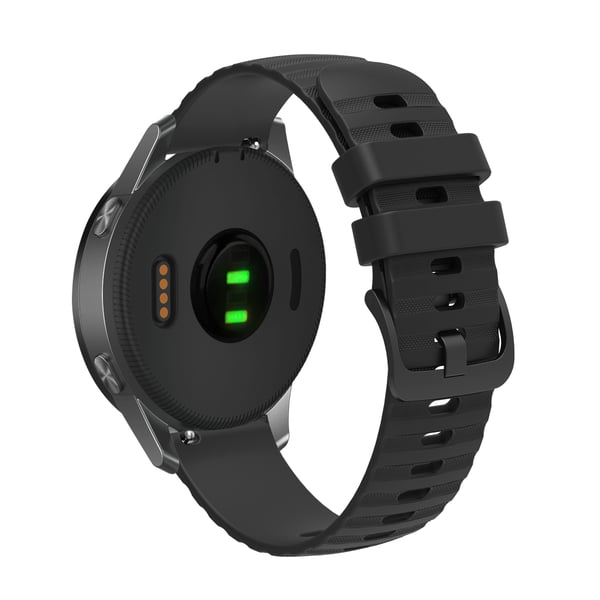 Klokkereim i silikon Black Samsung Galaxy Watch 3 45 mm/Gear S3 Classic, Huawei watch GT Runner/GT2 Pro 22 mm