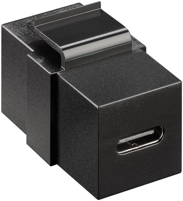 Keystone-modul USB-C™-kontakt, USB 3.2 Gen 2 (10 Gbit/s), svart
