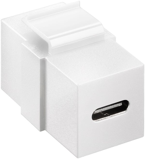 Keystone-modul USB-C™-kontakt, USB 3.2 Gen 2 (10 Gbit/s), hvit
