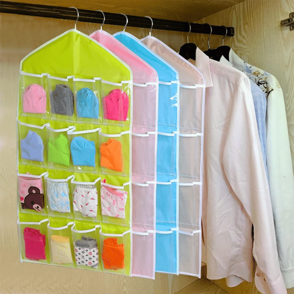 Hængende organizer - 16 lommer MultiColor
