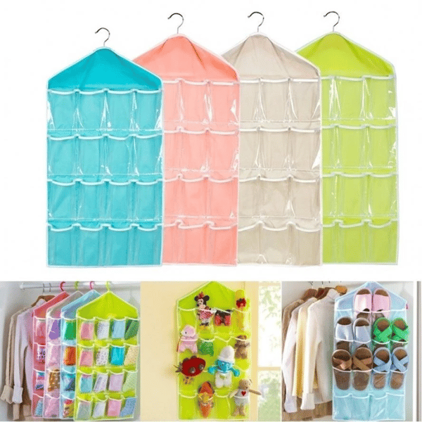 Hængende organizer - 16 lommer MultiColor