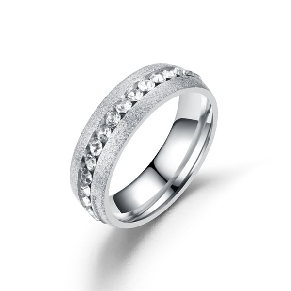 Tyylikäs rengas Titaaniterästä Silver 17.4 mm