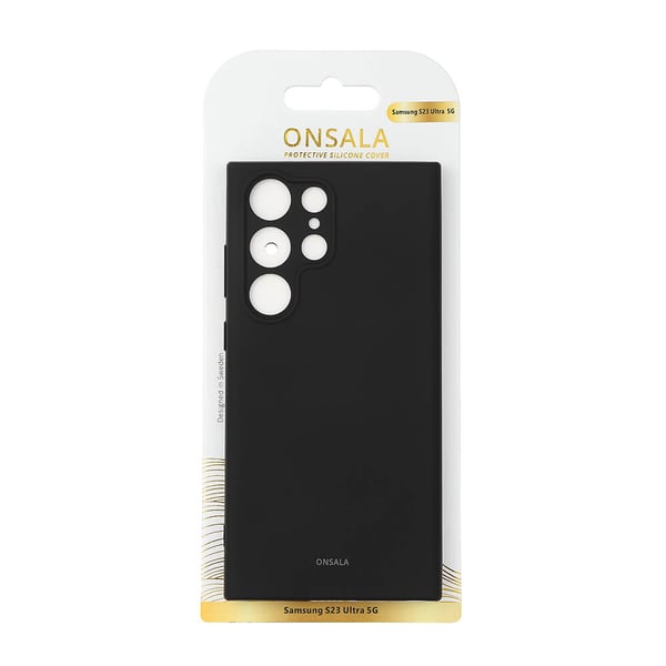 Mobilcover Silikone Sort - Samsung S23 Ultra 5G