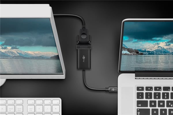 USB-C™ till VGA-adapter, 0,2 m, svart