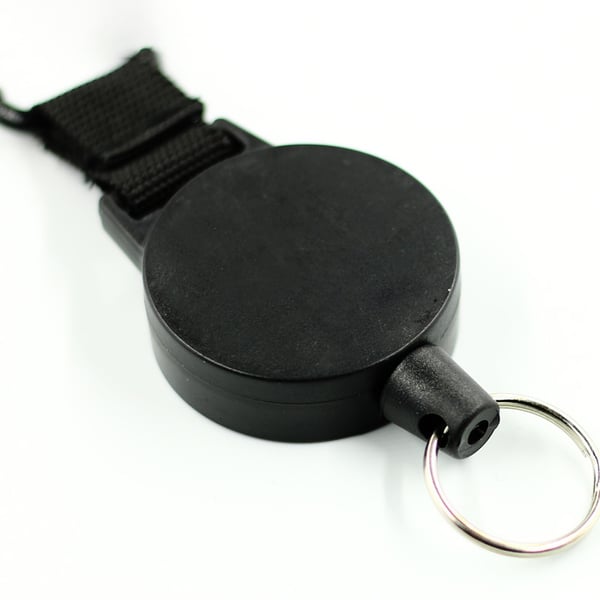 Udtrækkelig yo-yo nøglering Black 55 cm
