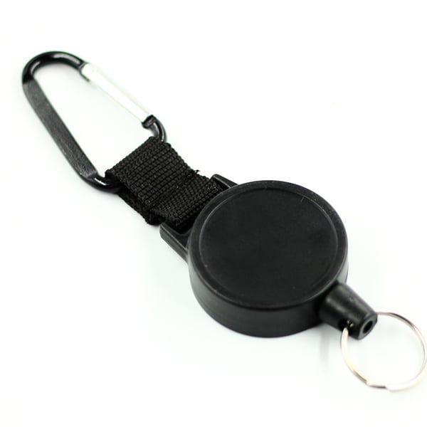 Udtrækkelig yo-yo nøglering Black 55 cm
