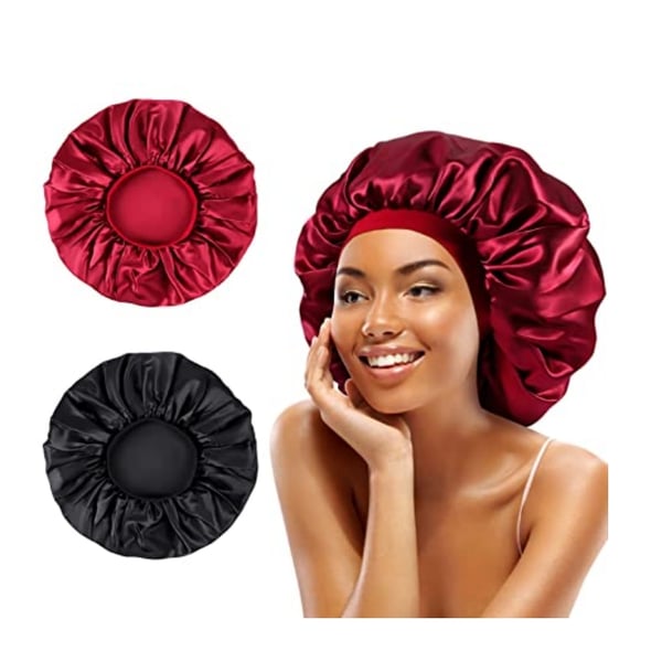 Sovehette i satin, 2-pakning MultiColor Sovehette i satin, 2-pakning MultiColor