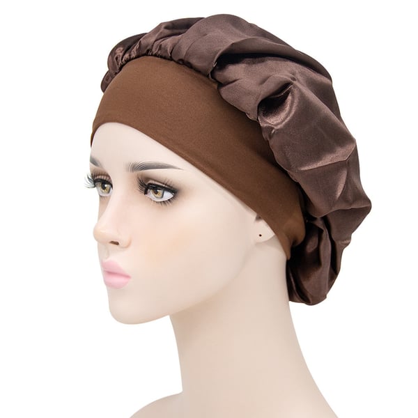 Sovehette - Beskytter håret når du sover 2-pack Brown+Black