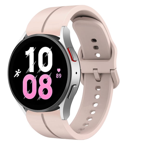 Klockarmband i Silikon Pink Samsung Galaxy Watch 5/5 Pro/4 40 44mm/3 41mm, Huawei watch GT3/GT2  42mm, Huami Amazfit GTS 3/GTS 2 Mini, Garmin Forerunner 158/55/Vivoactive 3/Venu 22 mm