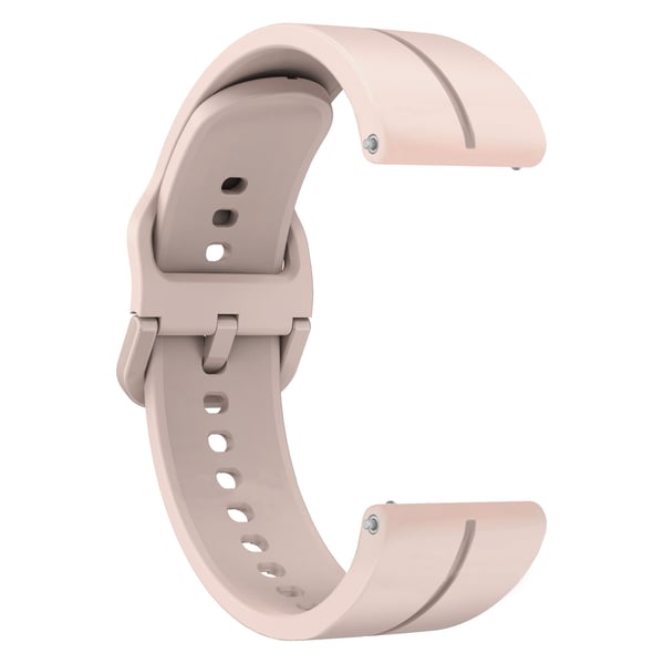 Klokkereim i silikon Pink Samsung Galaxy Watch 5/5 Pro/4 40 44mm/3 41mm, Huawei watch GT3/GT2  42mm, Huami Amazfit GTS 3/GTS 2 Mini, Garmin Forerunner 158/55/Vivoactive 3/Venu 22 mm