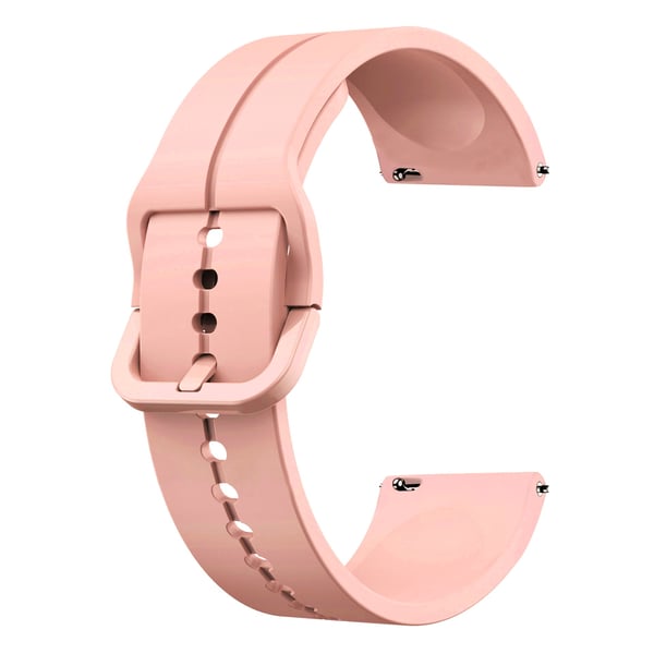 Klokkereim i silikon Pink Samsung Galaxy Watch 5/5 Pro/4 40 44mm/3 41mm, Huawei watch GT3/GT2  42mm, Huami Amazfit GTS 3/GTS 2 Mini, Garmin Forerunner 158/55/Vivoactive 3/Venu 22 mm