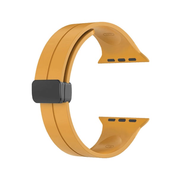 Magnetisk absorpsjonsklokkerem silikon Yellow Apple Watch 42 mm/44 mm/45 mm/49 mm