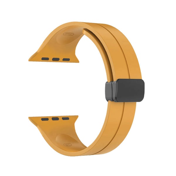 Magnetisk absorpsjonsklokkerem silikon Yellow Apple Watch 42 mm/44 mm/45 mm/49 mm