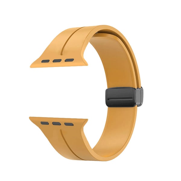 Magnetisk absorpsjonsklokkerem silikon Yellow Apple Watch 42 mm/44 mm/45 mm/49 mm