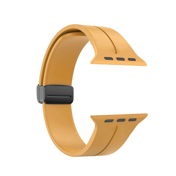 Magnetisk absorpsjonsklokkerem silikon Yellow Apple Watch 42 mm/44 mm/45 mm/49 mm