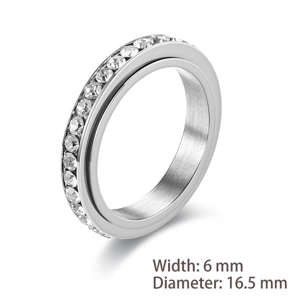 Roterbar anti-stress ring Silver 16.5 mm