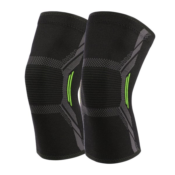 Nylon sportsknestøtter 1 par Green S