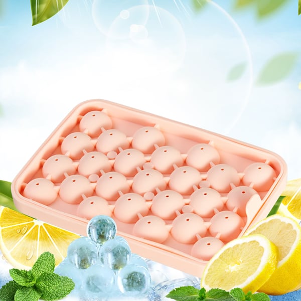 Silikoniset jäämuottipallot kannella Pink