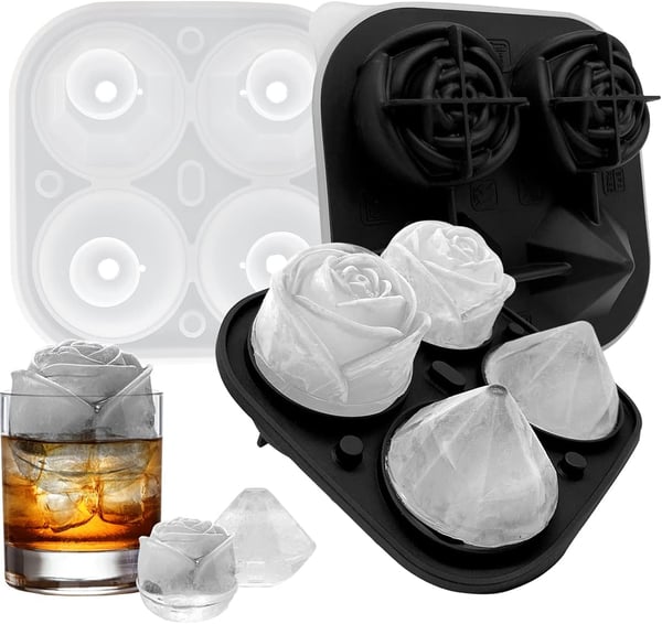 Isformer i Silikon - Diamant- og Roseformer Black