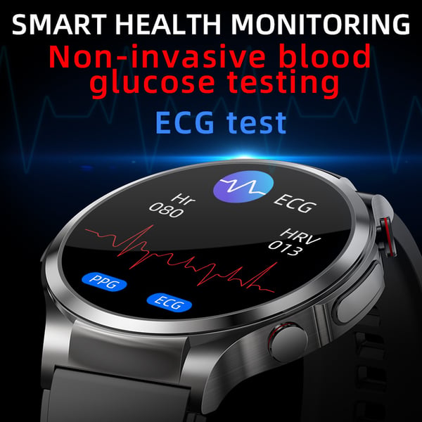 Smartwatch med EKG, puls, blodilt, søvnmonitor DarkGrey