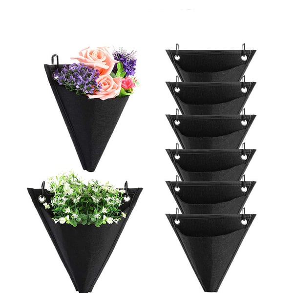 Hagearbeid Flower Container Plant Grow Bag 3-Pack Black