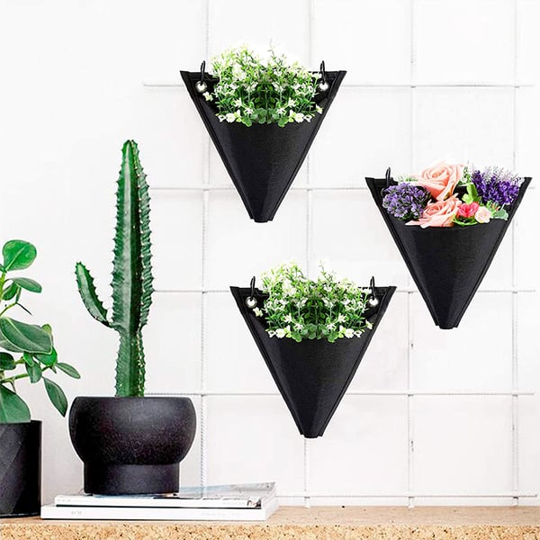 Hagearbeid Flower Container Plant Grow Bag 3-Pack Black