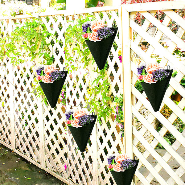 Hagearbeid Flower Container Plant Grow Bag 3-Pack Black