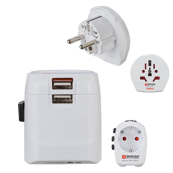 Reseadapter Världen Pro Light USB 3-stift
