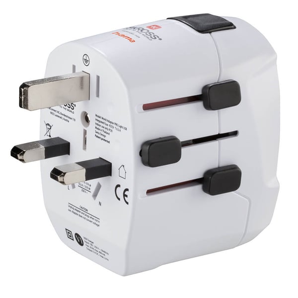 Reseadapter Världen Pro Light USB 3-stift