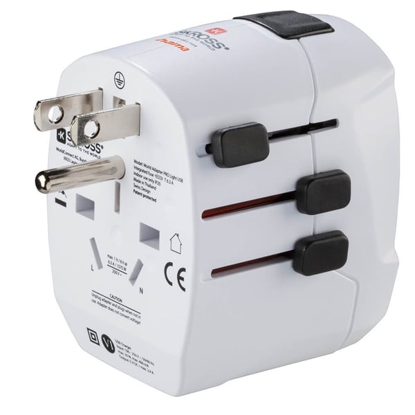 Reseadapter Världen Pro Light USB 3-stift